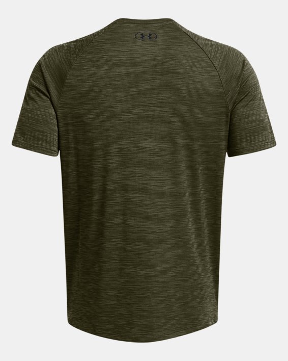 Men's UA Tech™ Textured Short Sleeve in Green image number 4